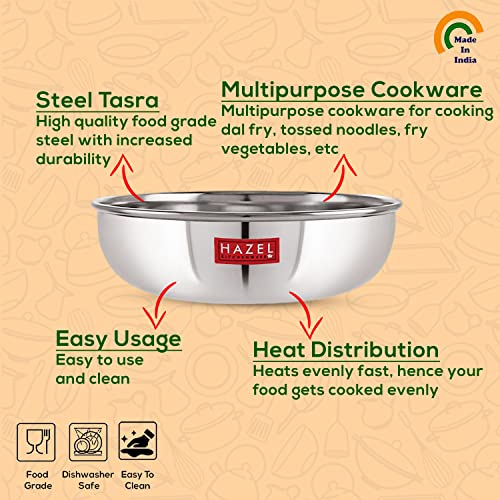 Image 9 of HAZEL Stainless Steel Tasra Kadhai Cookware