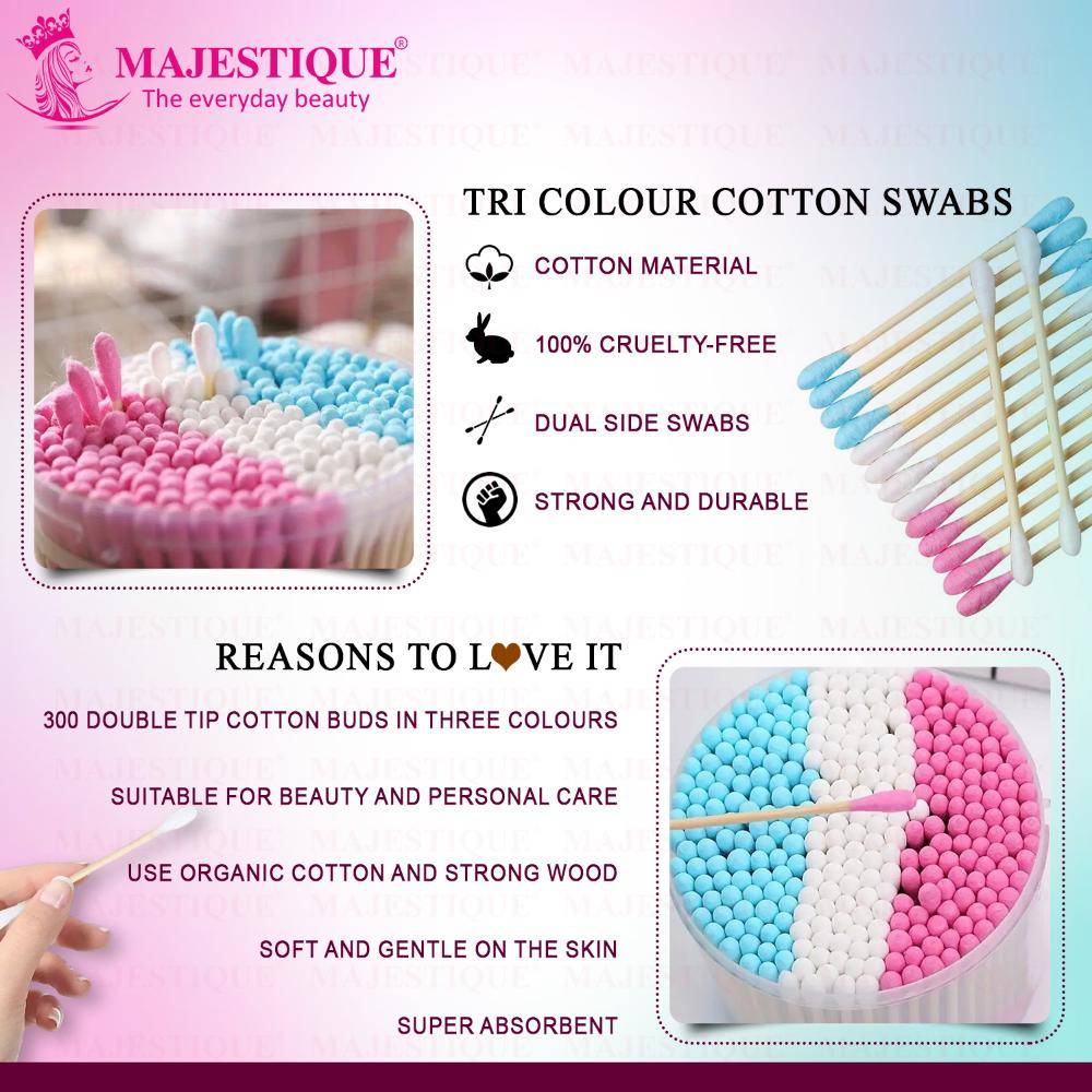 Image 3 of Majestique Tri-Color Cotton Swabs