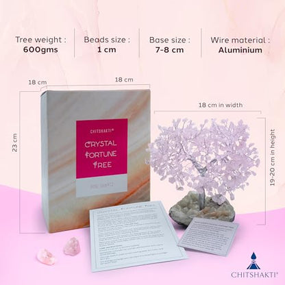 Image 4 of Chitshakti RoseQuartz Crystal Tree – 500 Beads