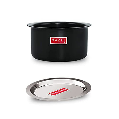Image 9 of Silver (With Lid) / 2 / 4000 ml for the product HAZEL Hard Anodised Aluminium Tope Patila Boiling Vessels