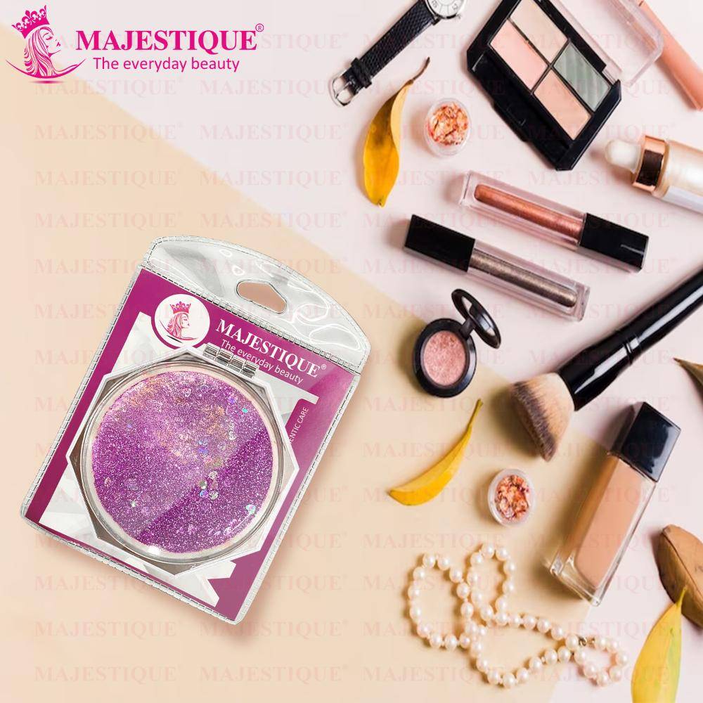 Image 3 of Majestique Dual Side Hexaglitter Pocket Mirror