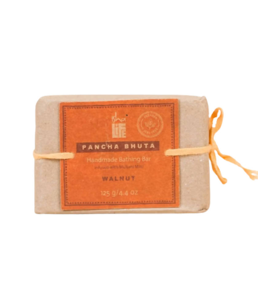 Image 1 of 125 gm for the product Isha Life Multani Mitti Walnut Soap (Paraben & SLES Free)