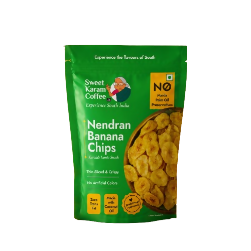 Image 1 of 95 gm / Pack of 1 for the product Sweet Karam Coffee Nendran Banana Chips