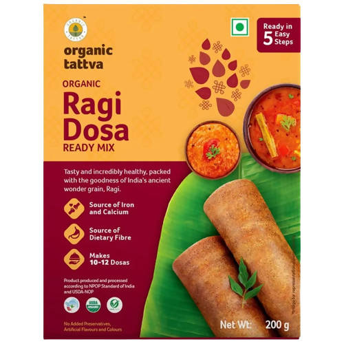Image 1 of 200 gm for the product Organic Tattva Ragi Dosa Ready Mix