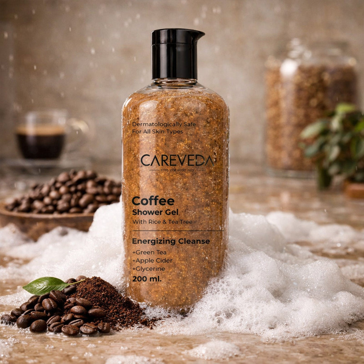 Image 2 of CareVeda Coffee Shower Gel | Deep Cleansing, Hydrating & Refreshing Skin