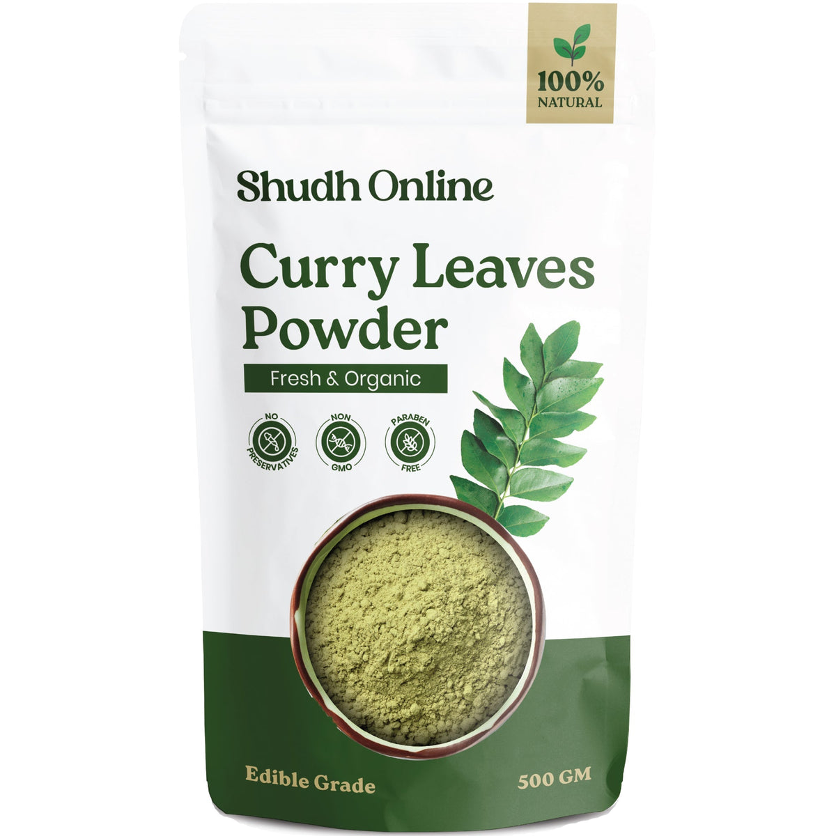 Image 7 of 500 gm for the product Shudh Online Organic Curry Leaves Powder