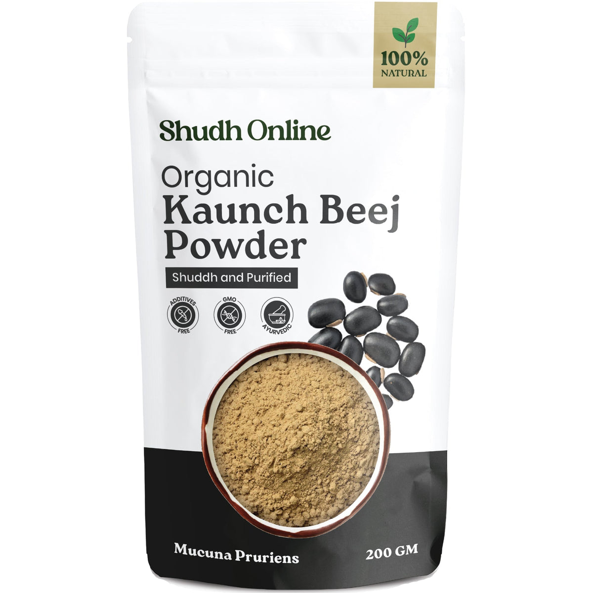 Image 2 of 200 gm for the product Shudh Online Black Kaunch beej powder