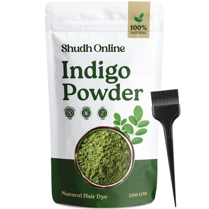 Image 7 of 200 gm for the product Shudh Online Indigo Powder Organic for Hair Black Colour