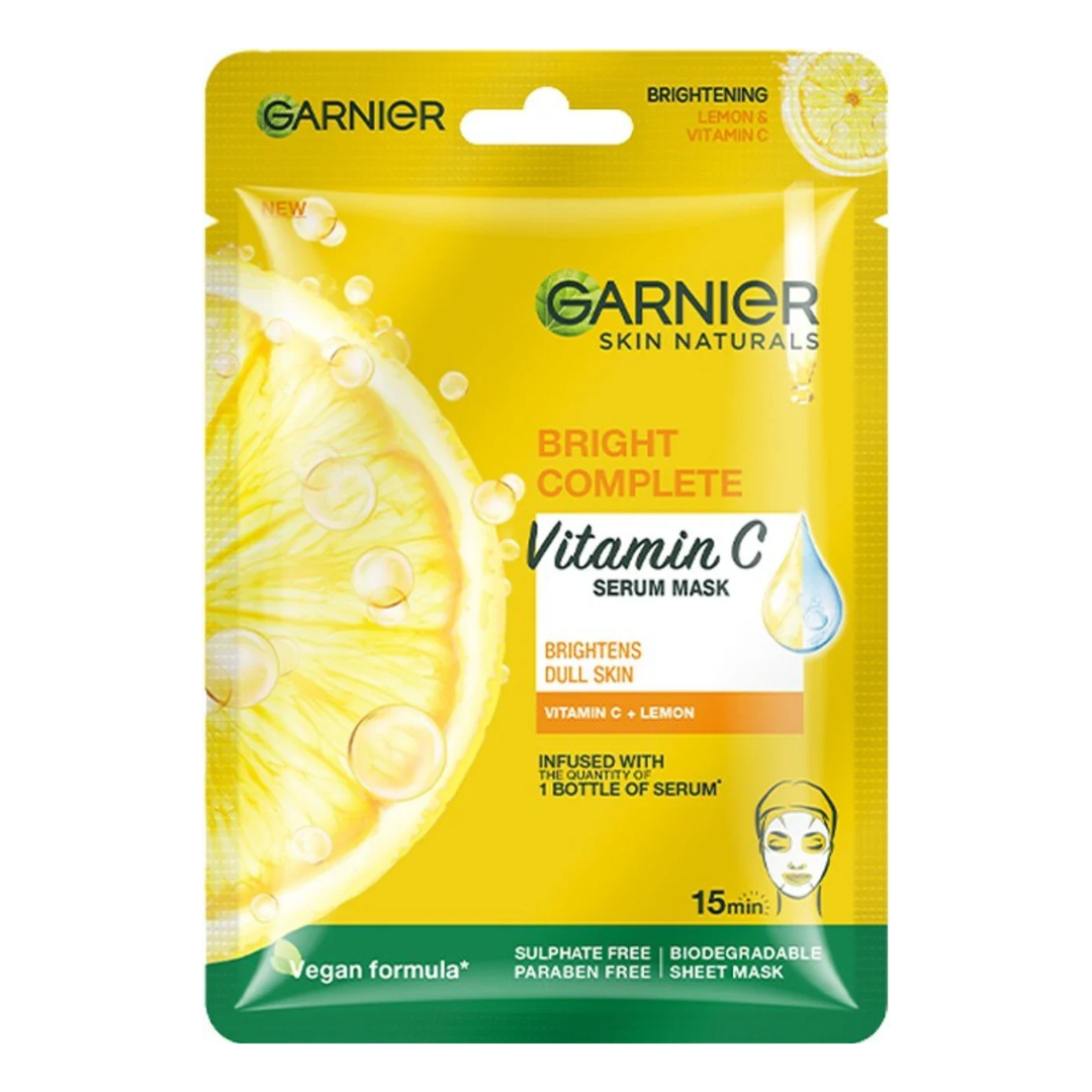 Image 1 of Garnier Bright Complete Vitamin C Serum Sheet Mask