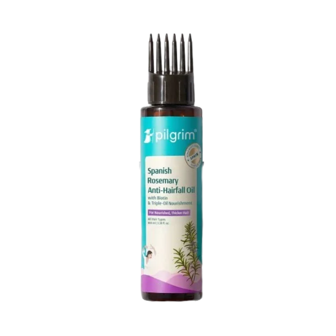 Image 1 of 100 ml / Pack of 1 for the product Pilgrim Spanish Rosemary & Biotin Hair Growth Oil To Control Hair Fall & Strengthens Hair