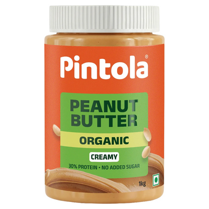 Image 2 of 1 kg / Pack of 1 for the product Pintola Organic Creamy Peanut Butter