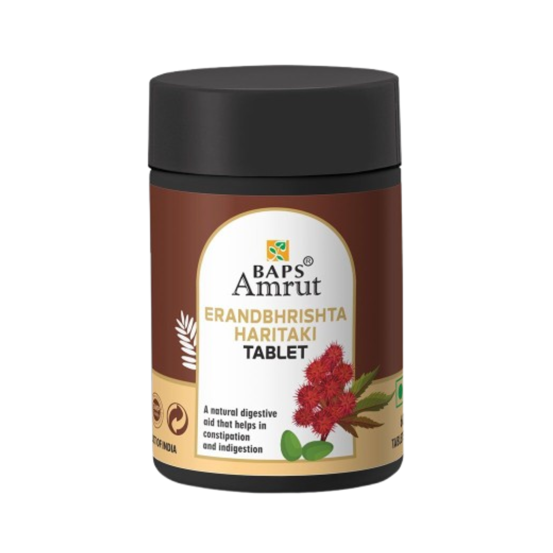 Image 1 of 60 Tabs for the product Baps Amrut Erandbhrisht Haritaki Tablets