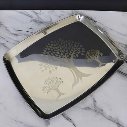 Image 5 of Spillbox Stainless Steel Pooja Thambulam Plate Welcome Set
