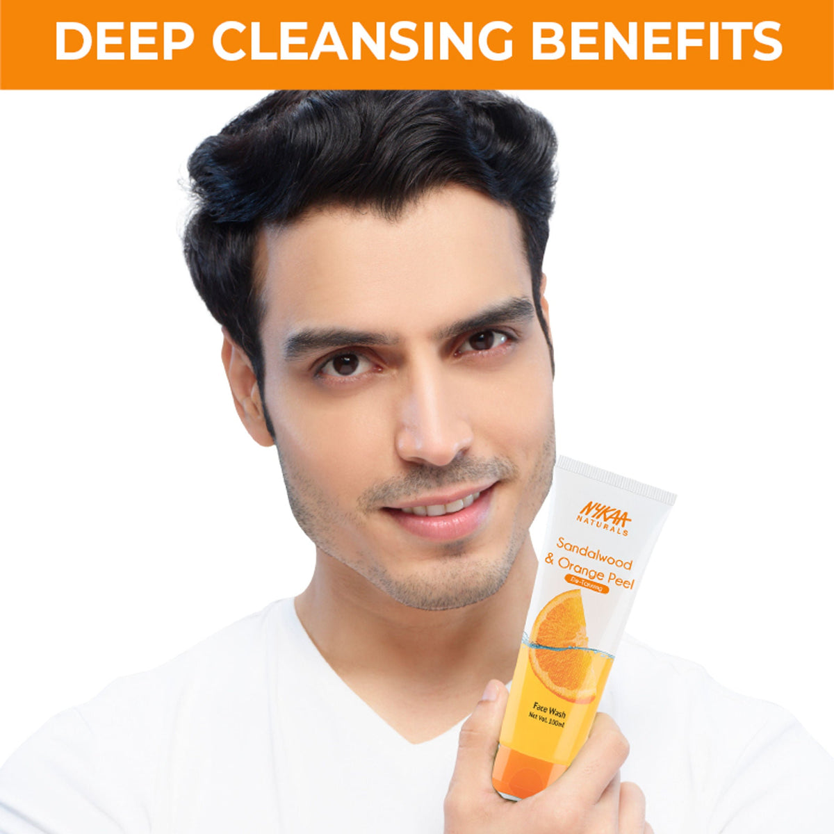 Image 2 of Nykaa Anti-Acne Face Wash With Salicylic Acid, Tea Tree & Neem - For Oily & Acne Prone Skin - Sandalwood Orange Peel