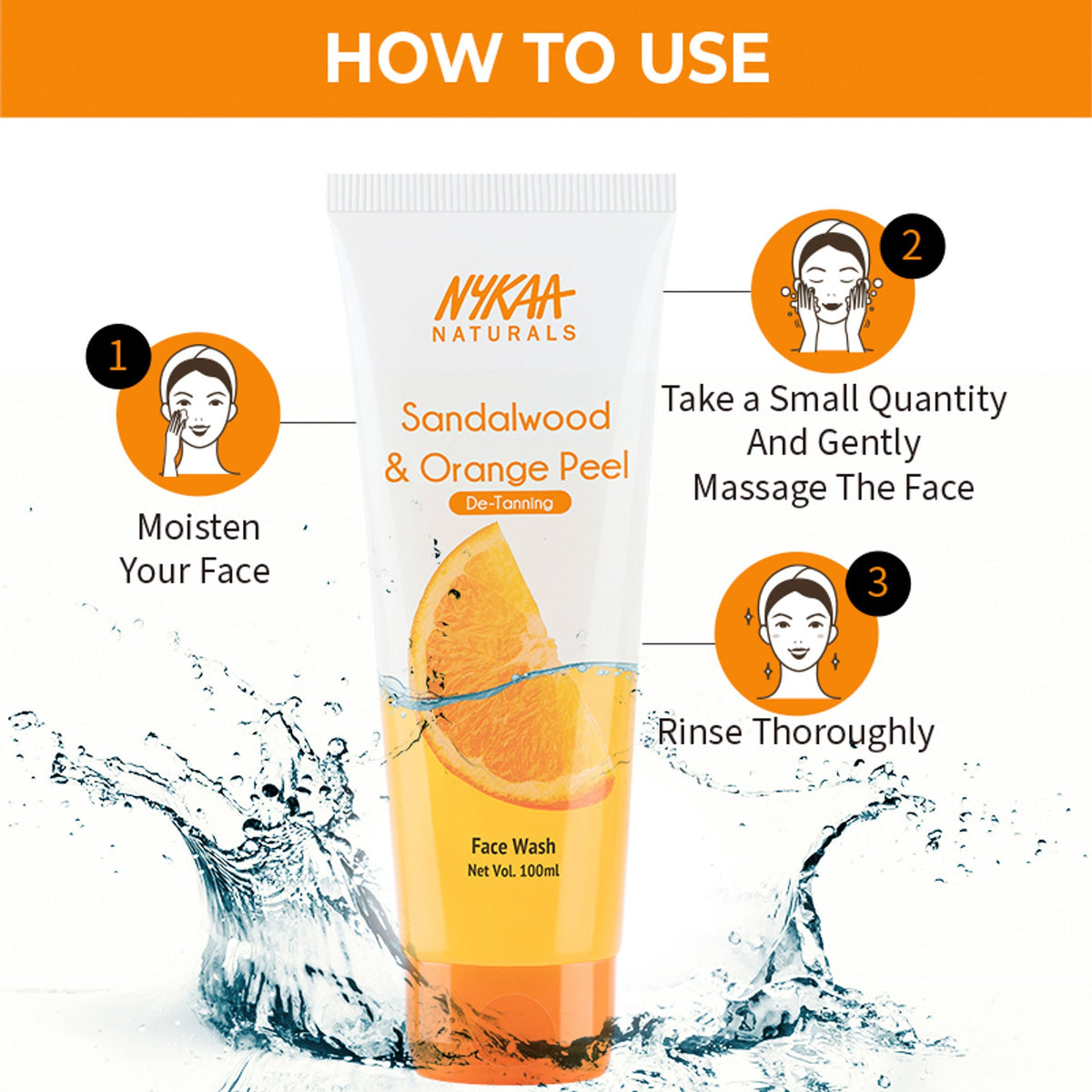 Image 7 of Nykaa Anti-Acne Face Wash With Salicylic Acid, Tea Tree & Neem - For Oily & Acne Prone Skin - Sandalwood Orange Peel