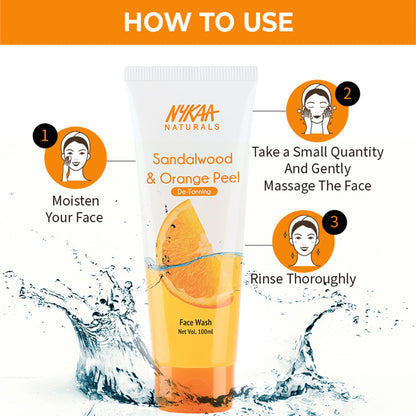 Image 7 of Nykaa Anti-Acne Face Wash With Salicylic Acid, Tea Tree & Neem - For Oily & Acne Prone Skin - Sandalwood Orange Peel