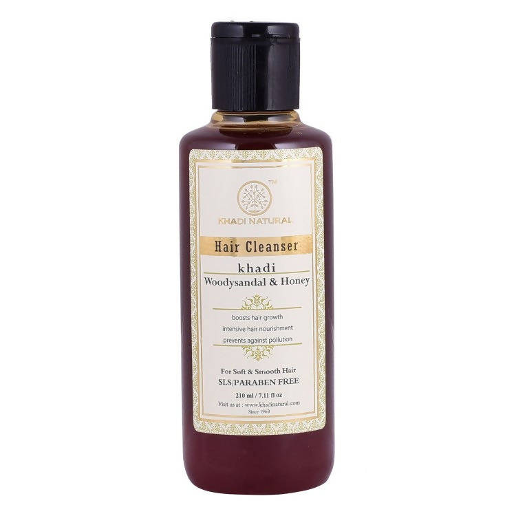 Image 1 of 210 ml for the product Khadi Natural Woodysandal & Honey Hair Cleanser