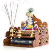 Image 1 of Wooden-temple for the product GLUN Small Pooja Mandir for Home Wall Mount & Tabletop Wooden Temple with Bells