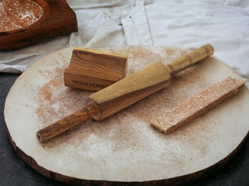 Image 5 of Vesta Homes Wooden Belan with Stand for Kitchen | 13 * 1.75 Inches