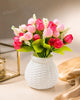 Image 1 of Default Title for the product Divyakosh Artificial Flower Peony Bunch with Plastic Vase for Home Decor, Small Pink Peonies Flower Arrangement with Vase, Flower Vase, Home Decoration Items for Living Room, Aesthetic Home Decor