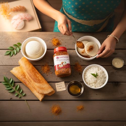 Image 4 of Ammi Samayal Garlic Coconut Chilly Idli Podi 200g Jar