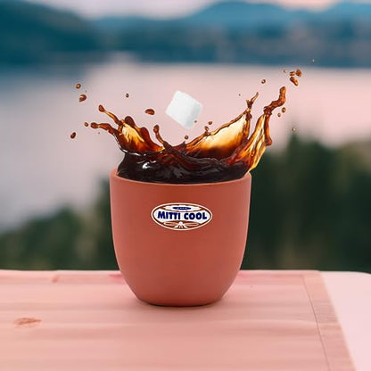 Image 6 of Mitti Cool Clay Cherry Cup Set 100 ml - Terracotta Kullad Tea Cups for Chai & Coffee