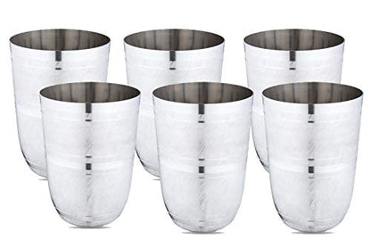 Image 1 of Default Title for the product neelam Stainless Steel Diamond Glass Set of 6, 300 ml