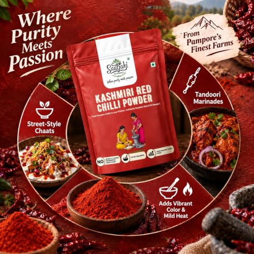 Image 10 of SAATYAKI NATURALS Organic Kashmiri Red Chilli Powder