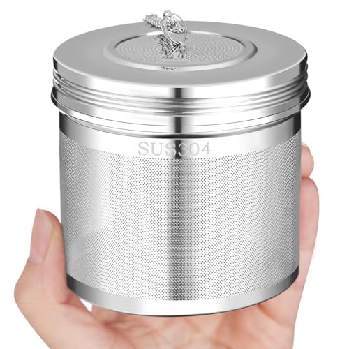 Image 1 of 1 PCS for the product Supvox Tea Infuser 3 Inch Stainless Steel Fine Mesh with Lid and Hook Chain