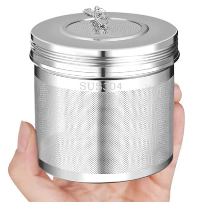 Image 1 of 1 PCS for the product Supvox Tea Infuser 3 Inch Stainless Steel Fine Mesh with Lid and Hook Chain