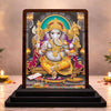 Image 1 of Default Title for the product Lord Ganesha Wooden Idol for Pooja Room 4x5 Inch HD Printed Divine Grace Decor
