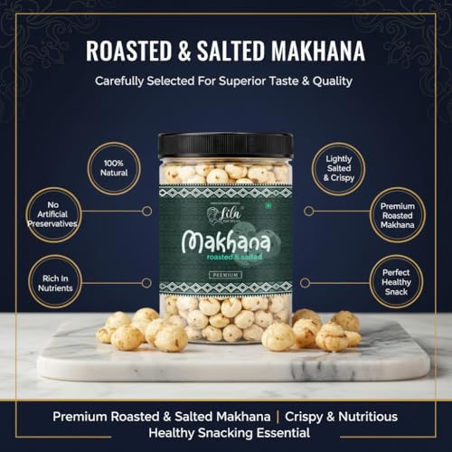 Image 5 of LILA DRY FRUITS Roasted and Flavoured Makhana 100 G Himalayan Salt and Black Pepper
