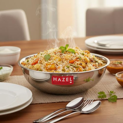 Image 4 of Silver Triply Tasra / 2.6 Litres for the product HAZEL Triply Stainless Steel Tasla Kadai
