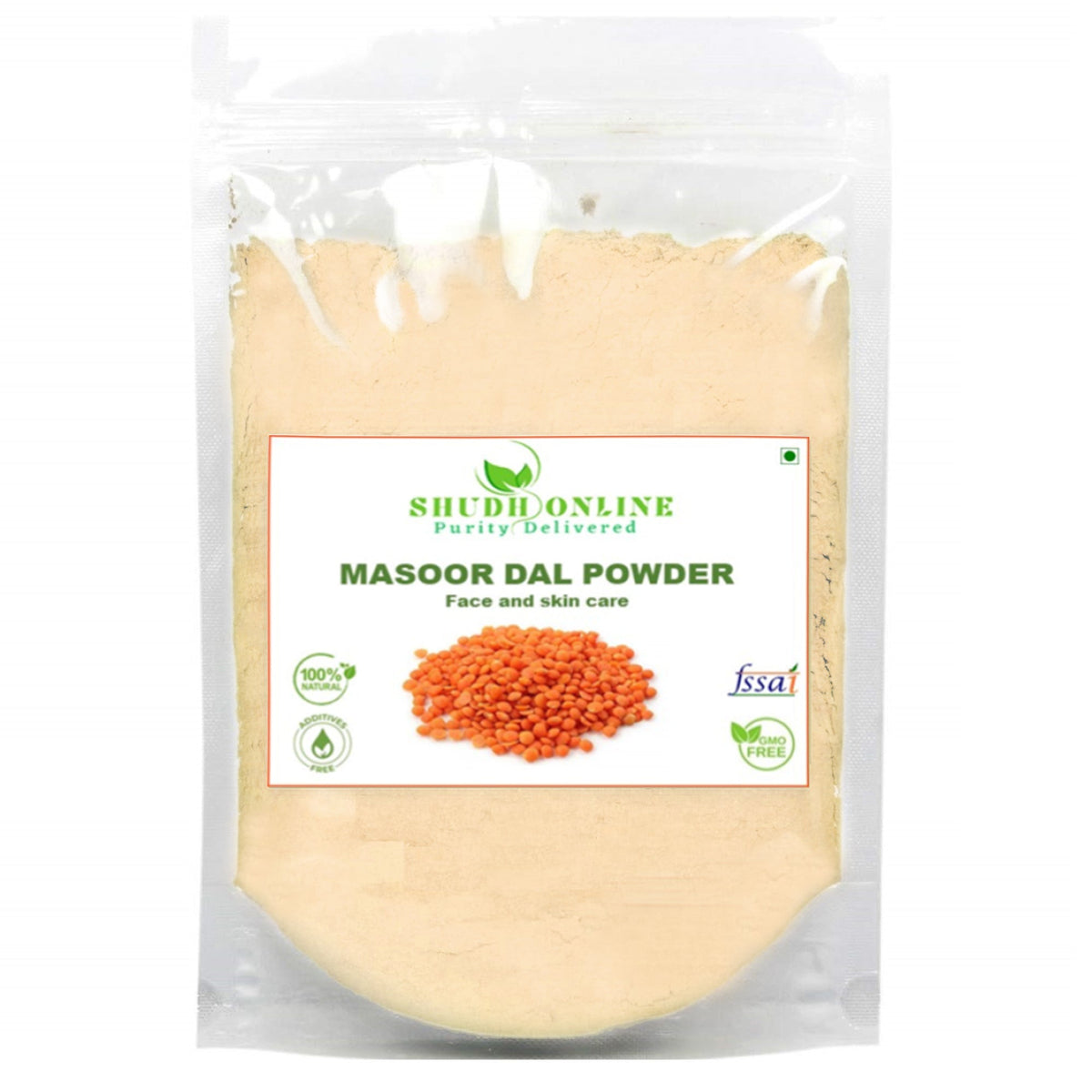 Image 1 of 100 gm for the product Shudh Online Masoor Dalpowder