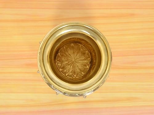 Image 7 of Dattatreya Brass Ashtalakshmi Kalash Laxmi Lota Decorative Karwa Chauth Diwali Pooja for Home Decor Temple Pooja Mandir Showpiece (Height: 5 Inch)