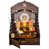 Image 1 of Default Title for the product STEPn'SPACE Wooden Temple for Home Big Size Mandir LED Light & Step Wall Hanging Puja Mandir for Home Temple for Office Pooja Stand with Storage XL-D28x W38x H55cm