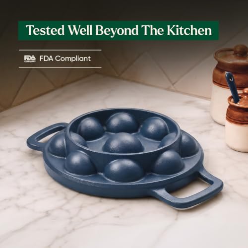 Image 7 of Ember Cookware Pre-Seasoned Cast Iron Appe Pan 20 cm with Glass Lid
