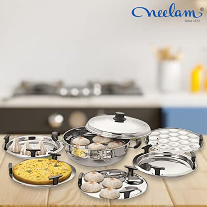 Image 4 of neelam Stainless Steel Multi Kadai 3500 ml Cooking Set