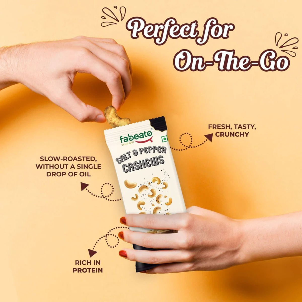 Image 3 of Fabeato Munch on the Go Snack Premium Salt and Pepper Cashews
