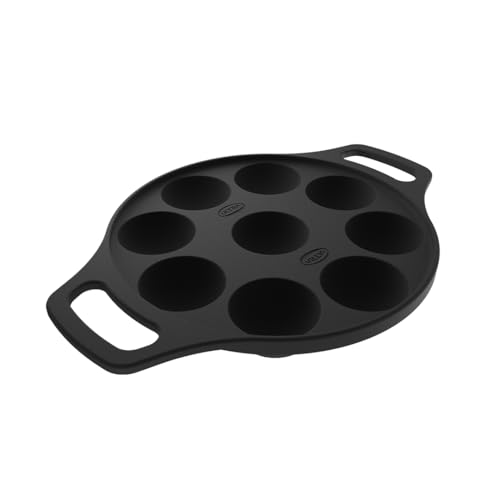 Image 1 of Default Title for the product ULTRA Cast Iron Paniyaram Pan 9 Pits – 100% Virgin Iron, Naturally Seasoned with Edible Oil, Non-Reactive & Toxin-Free