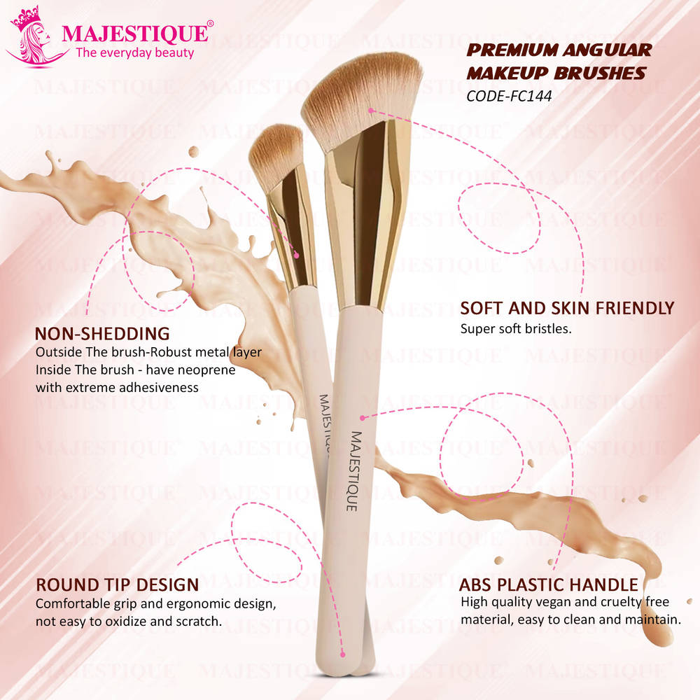 Image 3 of Majestique Premium Angular Makeup Brushes Set