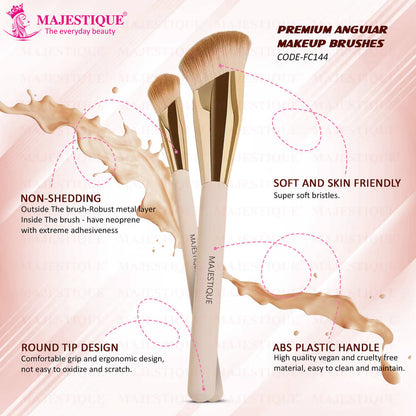 Image 3 of Majestique Premium Angular Makeup Brushes Set