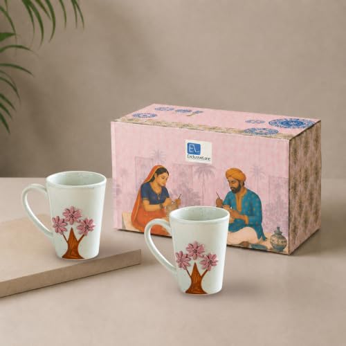 Image 2 of Tree of Life (Set of 2) for the product ExclusiveLane Tree of Life Ceramic Coffee Mug 325 ml