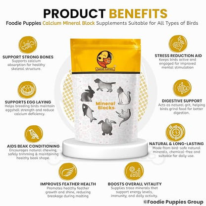 Image 6 of Foodie Puppies Natural Mineral Block for Birds – 5 Pieces (250g)