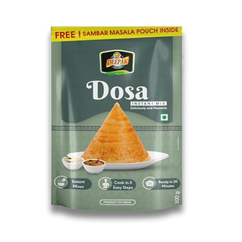 Image 4 of Deepak Rice Idli & Dosa Batter | Combo Pack | South Indian Instant Mix | Easy To Cook | Ready For Breakfast | Instant Dosa And Idli Batter - 500Gm + 500Gm
