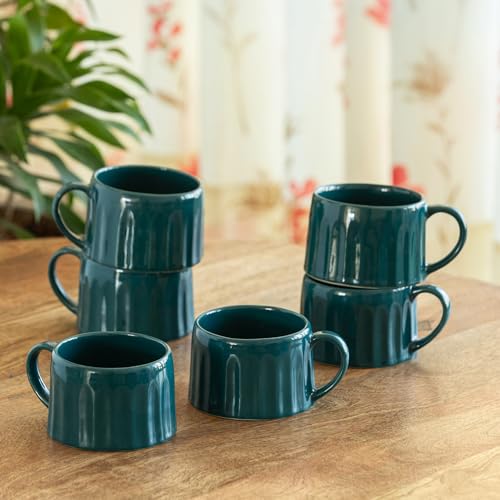 Image 4 of Aquas (Set of 6) for the product ExclusiveLane Aqua Ceramic Coffee Mugs