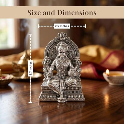 Image 2 of Dev Aastha 999 Silver Plated Lakshmi Idol