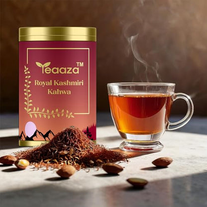 Image 6 of Teaaza Royal Kashmiri Kahwa Green Tea, Herbal Tea | 50 Gm Granules