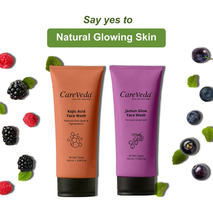 Image 3 of CareVeda Skin Glow Combo Set of 2 – Jamun Glow & Kojic Acid Face Wash All Skin Types
