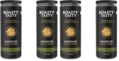 Image 2 of 80 g (Pack of 4) for the product Roasty Tasty Amaranth Mix Olive & Herbs Mixture Pack